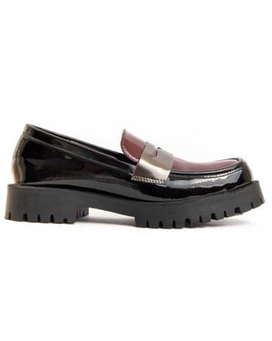Montevita platform mocassin Macca2 In zwart
