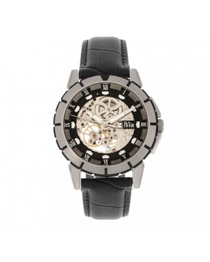 Reign Philippe automatisch skelet horloge met leren band