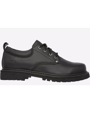 Skechers Tom Cats Zwarte Leren Veterschoenen Voor Heren