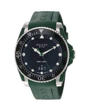 Gucci YA136310 Dive zwarte wijzerplaat herenhorloge
