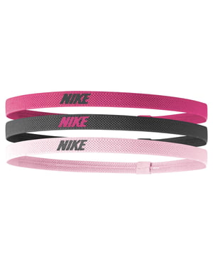 Nike 2,0 2024 Elastische Hoofdband (Verpakking van 3) (Vonk/grijs/roze glans)