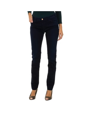 Dames lange stretch denim broek 6Y5J28-5D2DZ