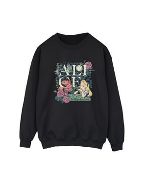Disney Dames/Dames Alice In Wonderland Leafy Garden Sweatshirt (Zwart)