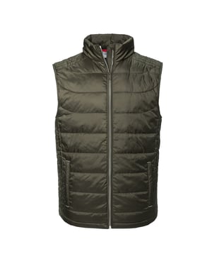 Russell Heren Nano Gewatteerde Bodywarmer (Donkere Olijf)