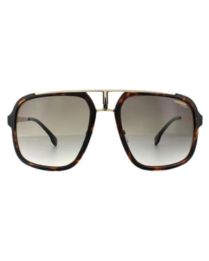 Carrera Square unisex Havana goud bruin gradiënt zonnebril