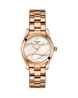 Tissot T-wave Dames Horloge Rosékleurig T1122103311100