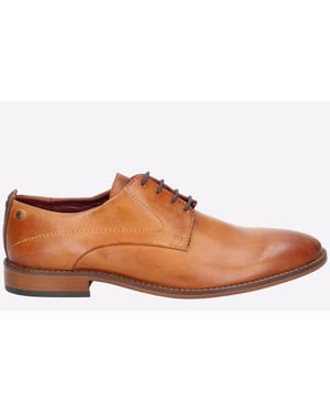 Base London Script Washed Leren Heren Tan Oxford Schoenen