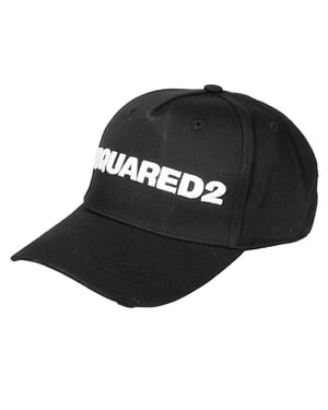DSQUARED2 wit geborduurd logo zwarte dop