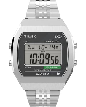 Timex T80 Unisex Zilveren Horloge TW2V74200