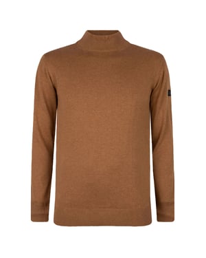 Presly & Sun Trui Jordan Mock Turtle Pullover  Bruin