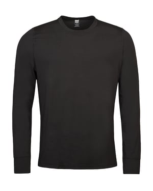Heat Holders - Heren Thermische Lange Mouw T-shirt - 2 paar Winter Basislaag Top - Zwart