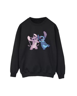 Disney Dames/Dames Lilo & Stitch Kisses Sweatshirt (Zwart)
