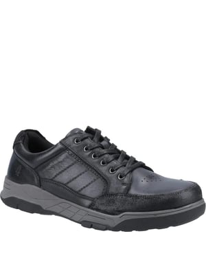Hush Puppies Heren Finley Leren Veterschoenen (Zwart)