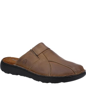 Hush Puppies Heren Carson Leren Muiltjes (Bruin)