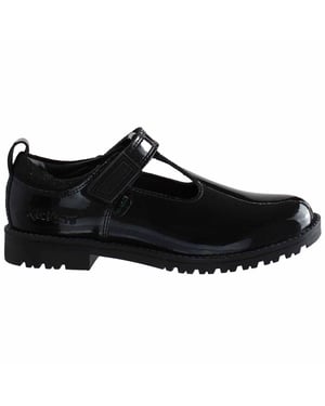 Kickers Lachly T-Bar zwarte kinderschoenen