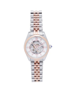 Empress Magnolia Automatic MOP Skeleton Dial Bracelet Watch
