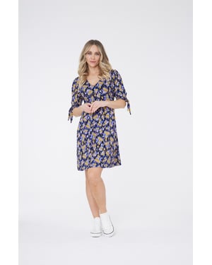 Korte jurk met bloemenprint