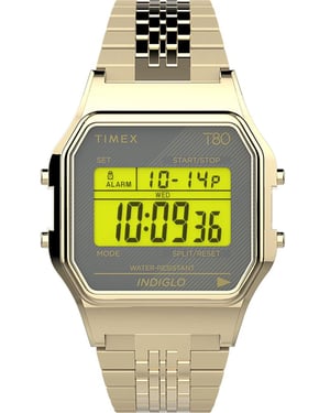 Timex T80 Unisex Goud Horloge TW2U93500