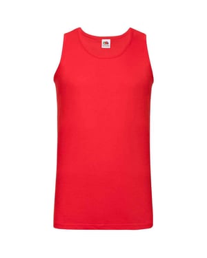 Fruit of the Loom Heren sportvest top (Rood)