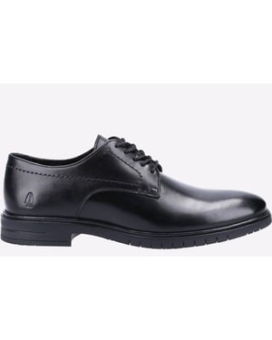Hush Puppies Sterling Zwarte Leren Veterschoenen Voor Heren