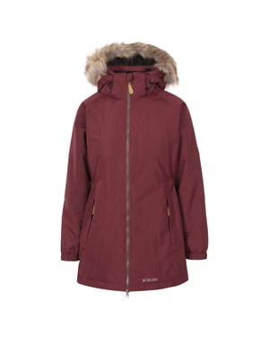 Trespass - Dames Celebrity Geïsoleerd Extra Lange Parka Jas (Donkere kers)