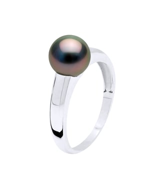 Modern Rush Ring TAHITI Pearl Ronde 8-9 mm 925