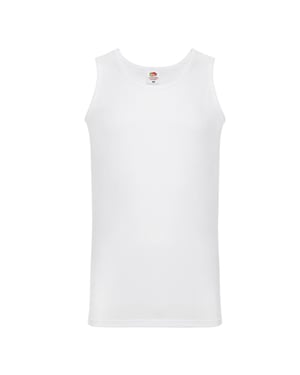 Fruit of the Loom Unisex Adult Valueweight Athletic Tank Top (Wit)