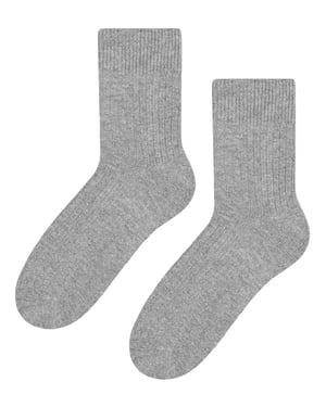 Steven - 1 Paar Dames Wol Jurk Sokken - Thermische Gebreide Sokken voor Winter - Grijs