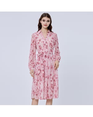 Bloemenprint shirt-jurk