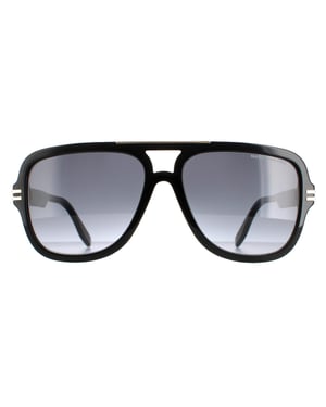 Marc Jacobs Aviator Mannen Zwart donkergrijze gradiënt Marc 637/s