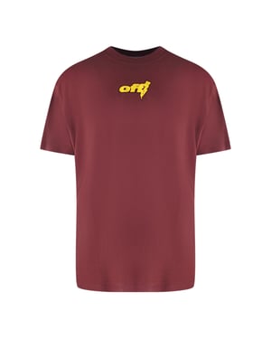 Gebroken wit Thunder stabiel oversized bordeaux T-shirt