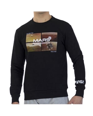 Basic crew-neck sweatshirt MARS09S met lange mouwen voor heren