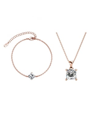 Eenvoudige vierkante Calle-set - Kristal