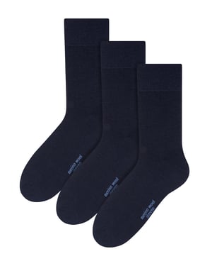 Steven - Heren 3 Paar Originele Merino Wollen Sokken | Lichtgewicht Boot Sokken - Marine