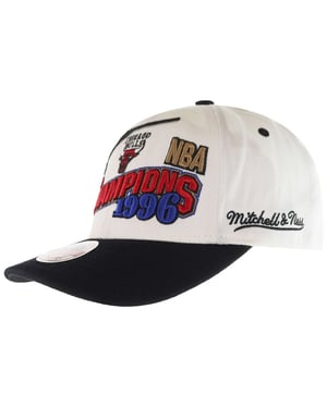 Mitchell & Ness 96 Chicago Bulls Champions Wave Heren Witte Pet