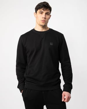 BOSS Orange Westart Heren Crew Neck Sweatshirt Met Logo Patch NOS