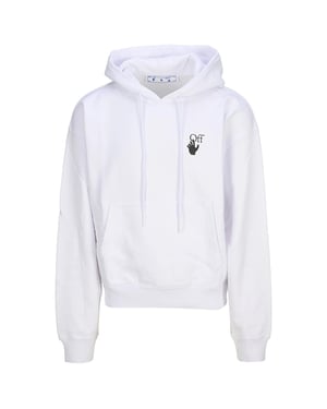 Off-White Caravaggio Lute Design Schwarzer ubergrosser Kapuzenpullover