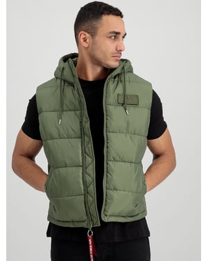 Alpha Industries Gewatteerde Hooded Vest FD Groen