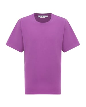 Gebroken wit Diag Tab oversized fit paars T-shirt