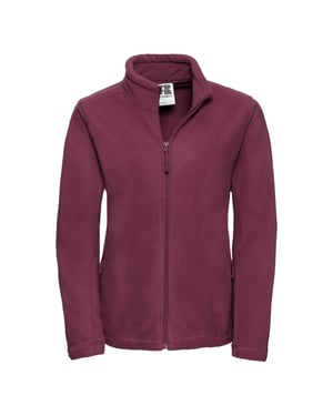 Russell Dames/Dames Full Zip Outdoor Fleecejack (Bourgondië)