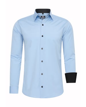 Rusty Neal Overhemden Overhemd Slim Fit Blauw