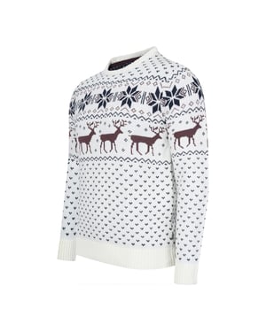 Cappuccino Italia Sweaters Noorse Trui Wit