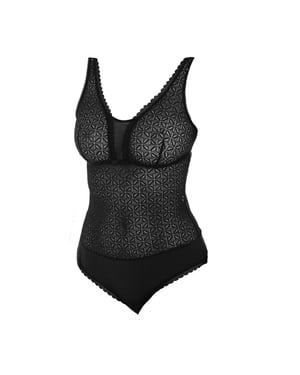 Daily Glam Trendy kanten bodysuit met bandjes D07M7 vrouw