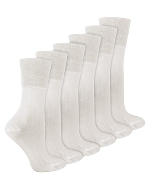 IOMI - Set van 6 bamboesokken voor diabeten voor dames - Wit