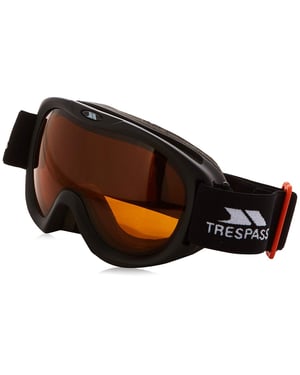 Trespass Kinderen/Kinderen Hijinx Dubbele Lens Skibril (Mat zwart frame)