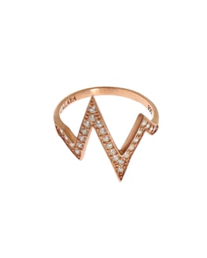 Nialaya Roze Goud 925 Zilver Vrouwen Duidelijke Ring