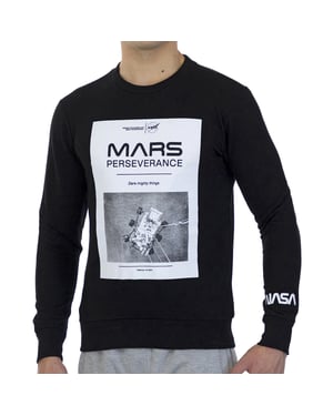 Basic heren sweatshirt met lange mouwen en ronde kraag MARS03S