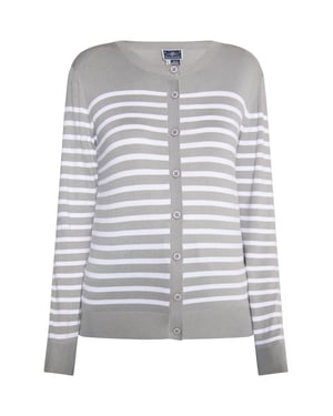 Dreimaster Vest Dames grijs wit