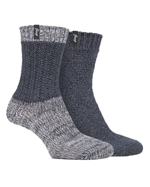 Dames Wol Boot Sokken | Jeep | Kabelgebreide Sokken voor Vrouwen, Dikte Geribbelde Gebreide Wintersokken voor Buiten- en Vrijetijdskleding - Antraciet / Crème