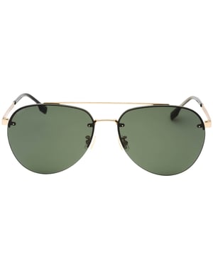 Hugo Boss groene len mat gouden zonnebril